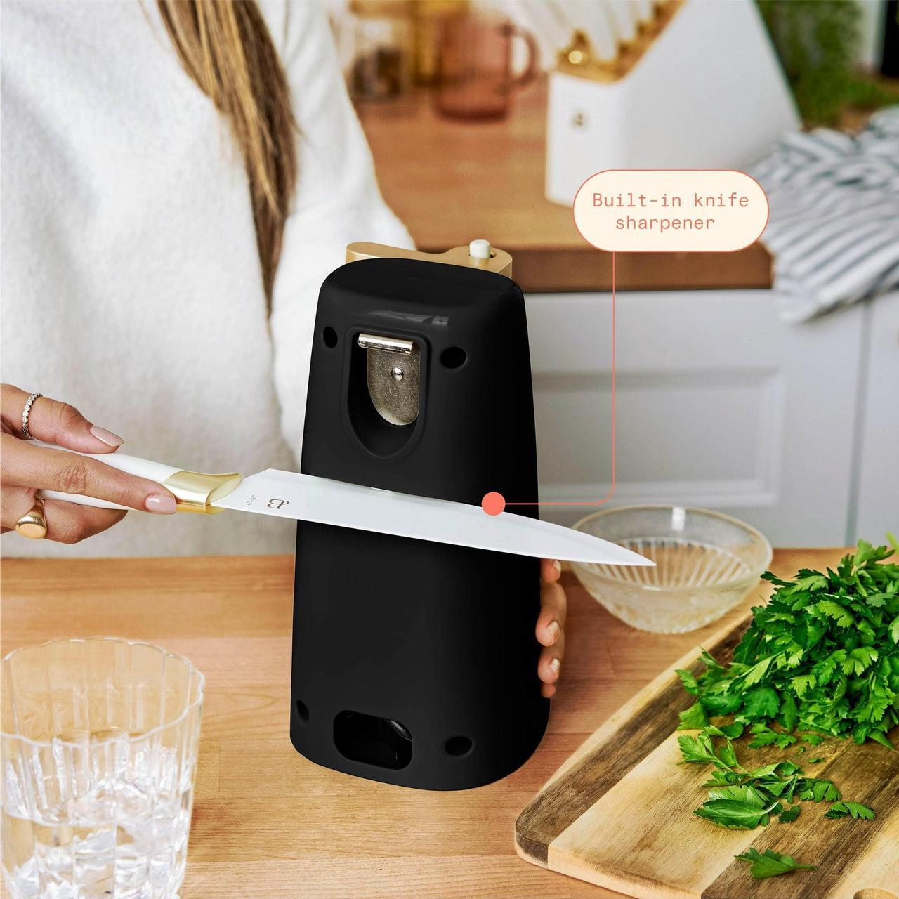 Alt view image 5 of 7 - Beautiful Easy-Prep Electric Can Opener, White Icing by Drew Barrymore Black