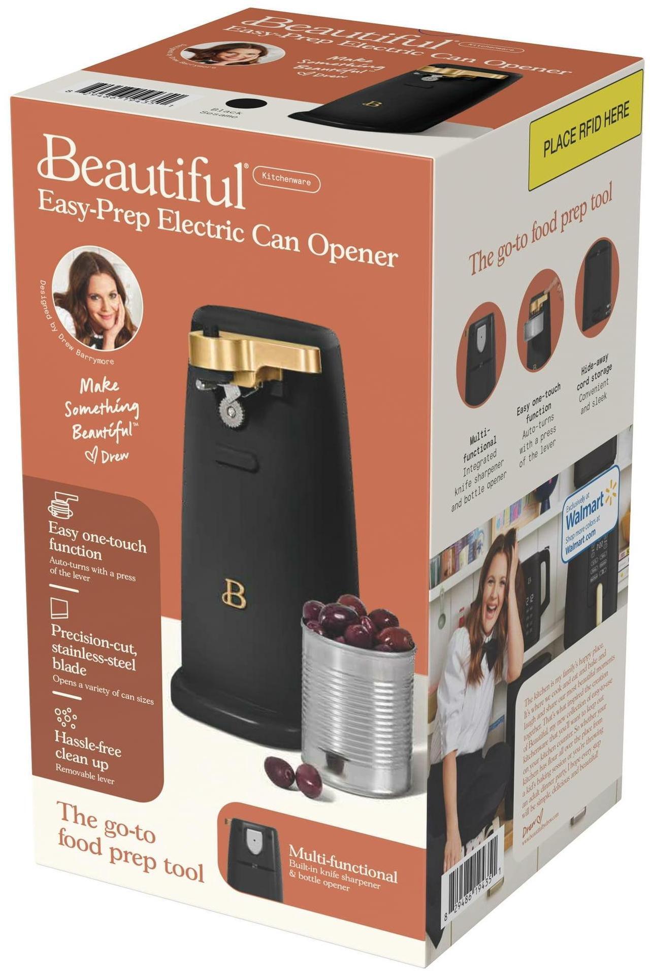 Alt view image 4 of 7 - Beautiful Easy-Prep Electric Can Opener, White Icing by Drew Barrymore Black