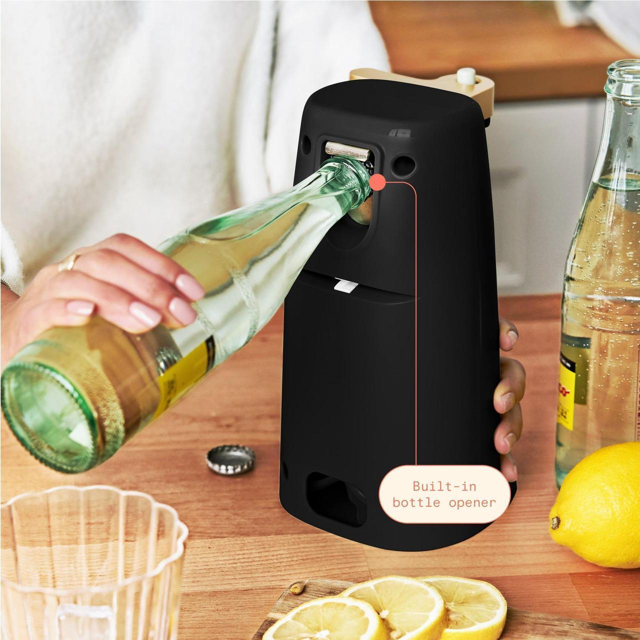 Alt view image 3 of 7 - Beautiful Easy-Prep Electric Can Opener, White Icing by Drew Barrymore Black