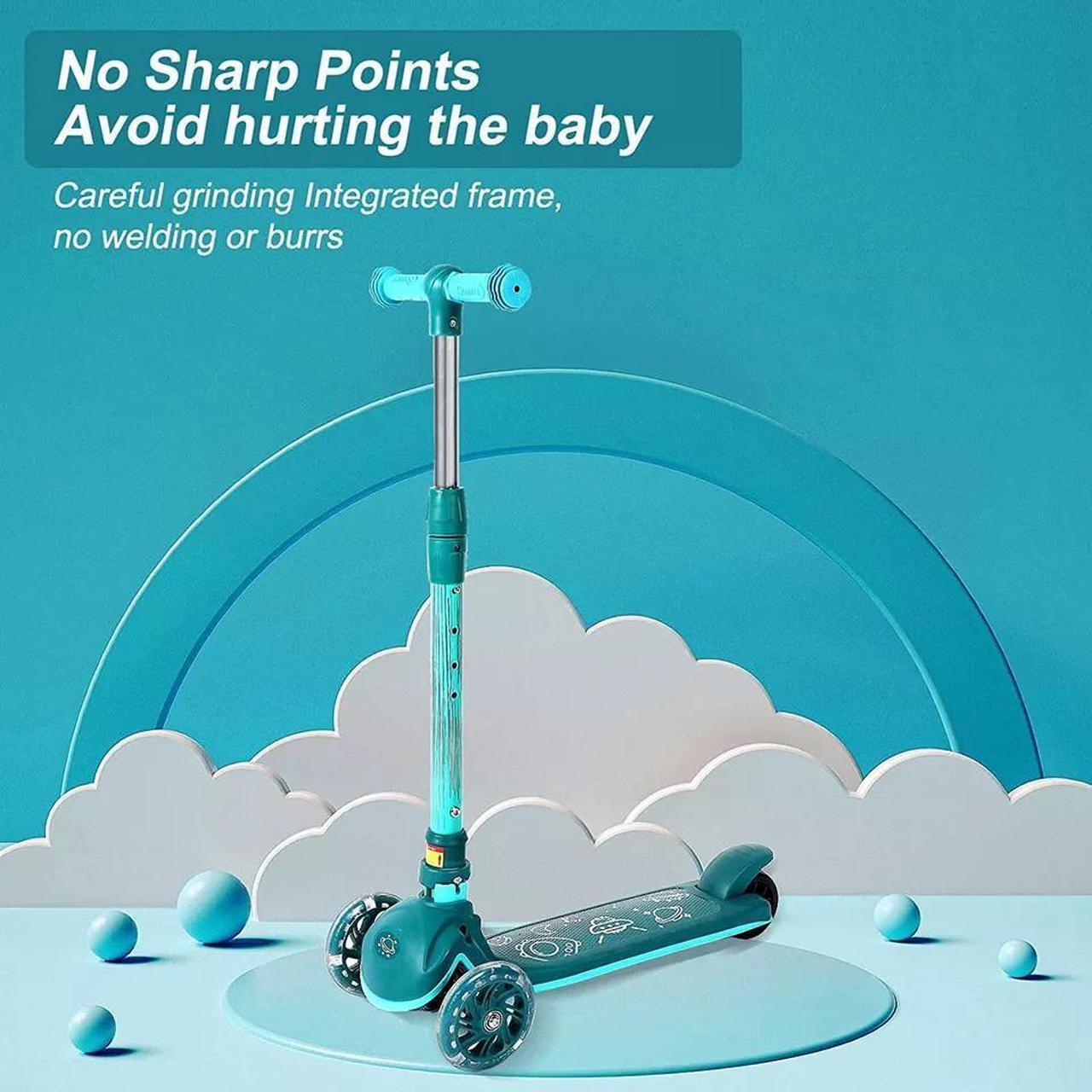 Alt view image 7 of 7 - Kids Scooter 3 Wheel Adjustable Height T-bar Glider For Toddler Kids Aged 3-10