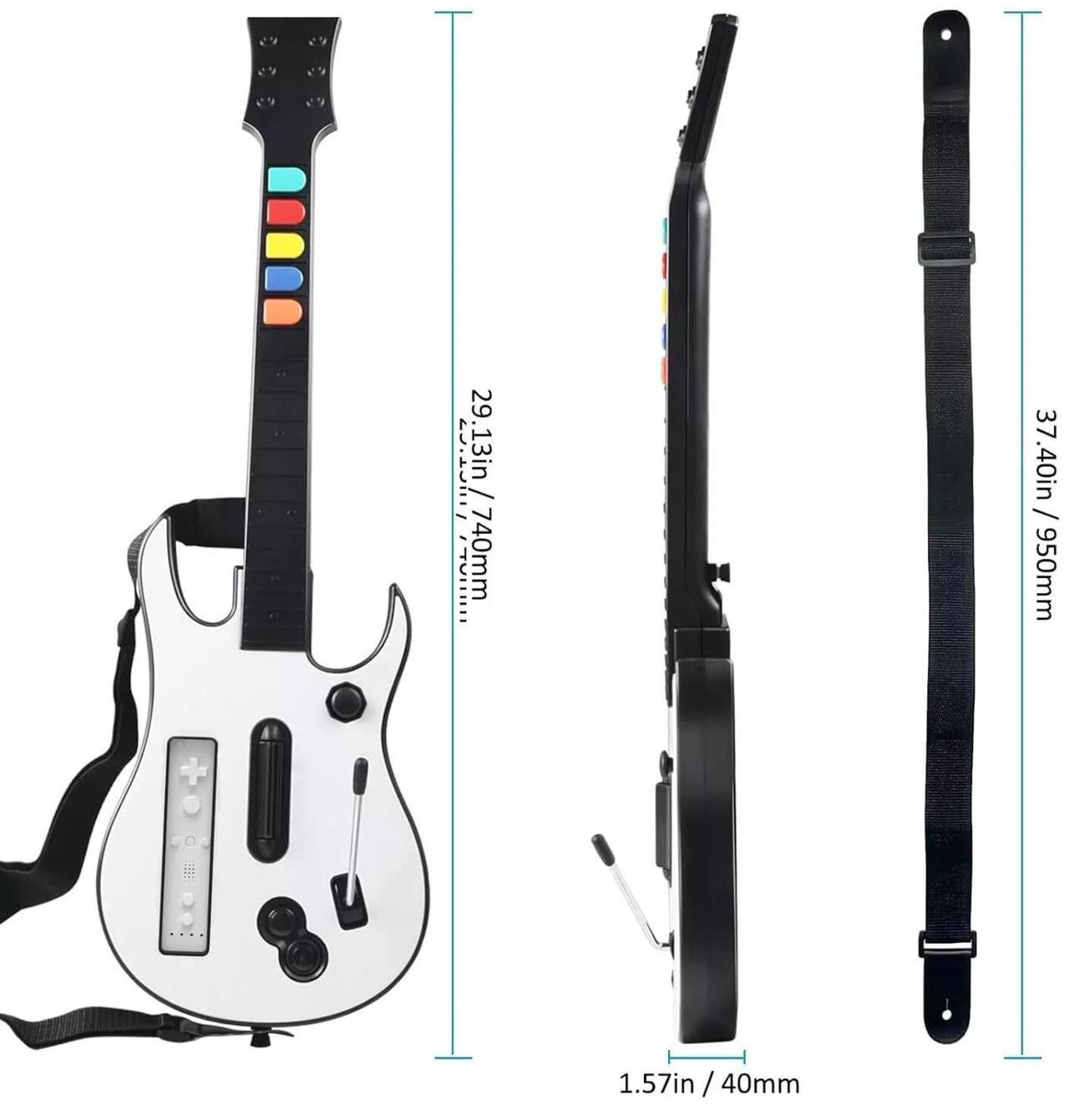 Alt view image 7 of 7 - DOYO Wireless Guitar Controller Guitar Hero Rock Band Games for Nintendo Wii