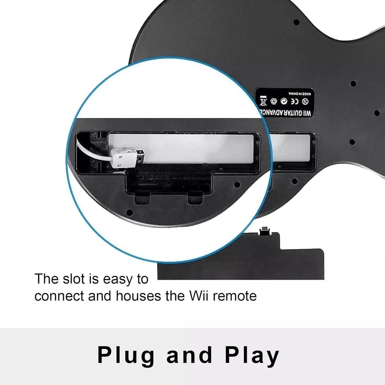 Alt view image 6 of 7 - DOYO Wireless Guitar Controller Guitar Hero Rock Band Games for Nintendo Wii
