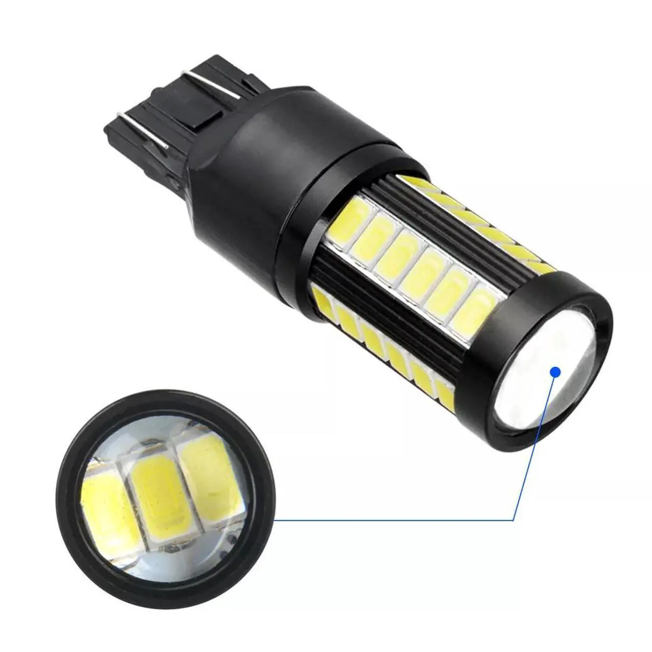 Alt view image 4 of 7 - 4x 7443 7440 LED Rear Turn Signal Light White Bulb for Toyota Accord Civic Honda