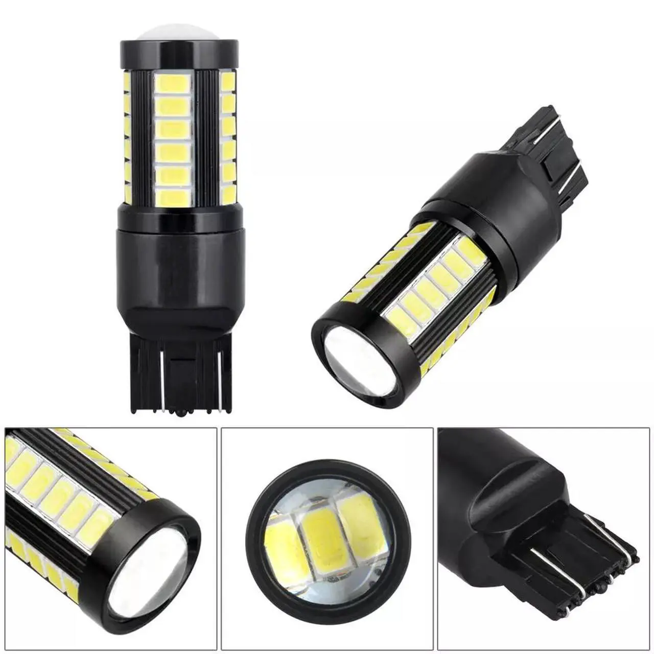 Alt view image 3 of 7 - 4x 7443 7440 LED Rear Turn Signal Light White Bulb for Toyota Accord Civic Honda