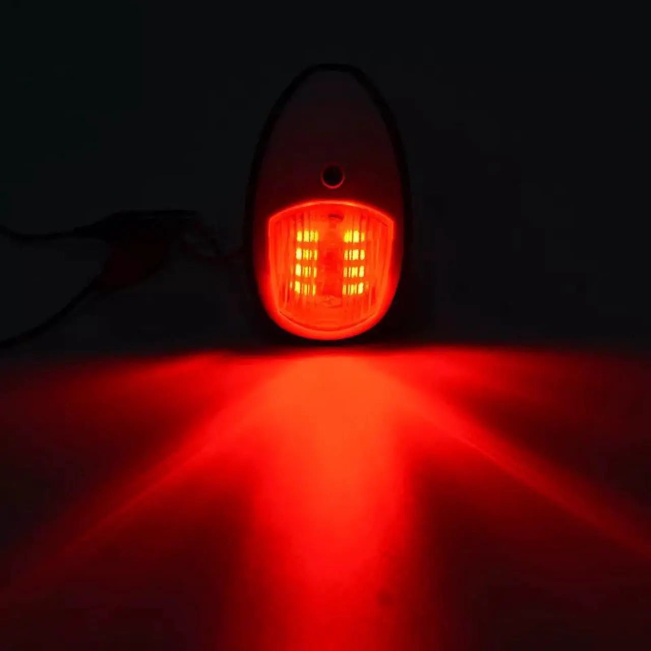 Alt view image 3 of 7 - 1 Pair Red & Green 8LED Navigation Lights Marine Bow Light Lamp for Boat Pontoon