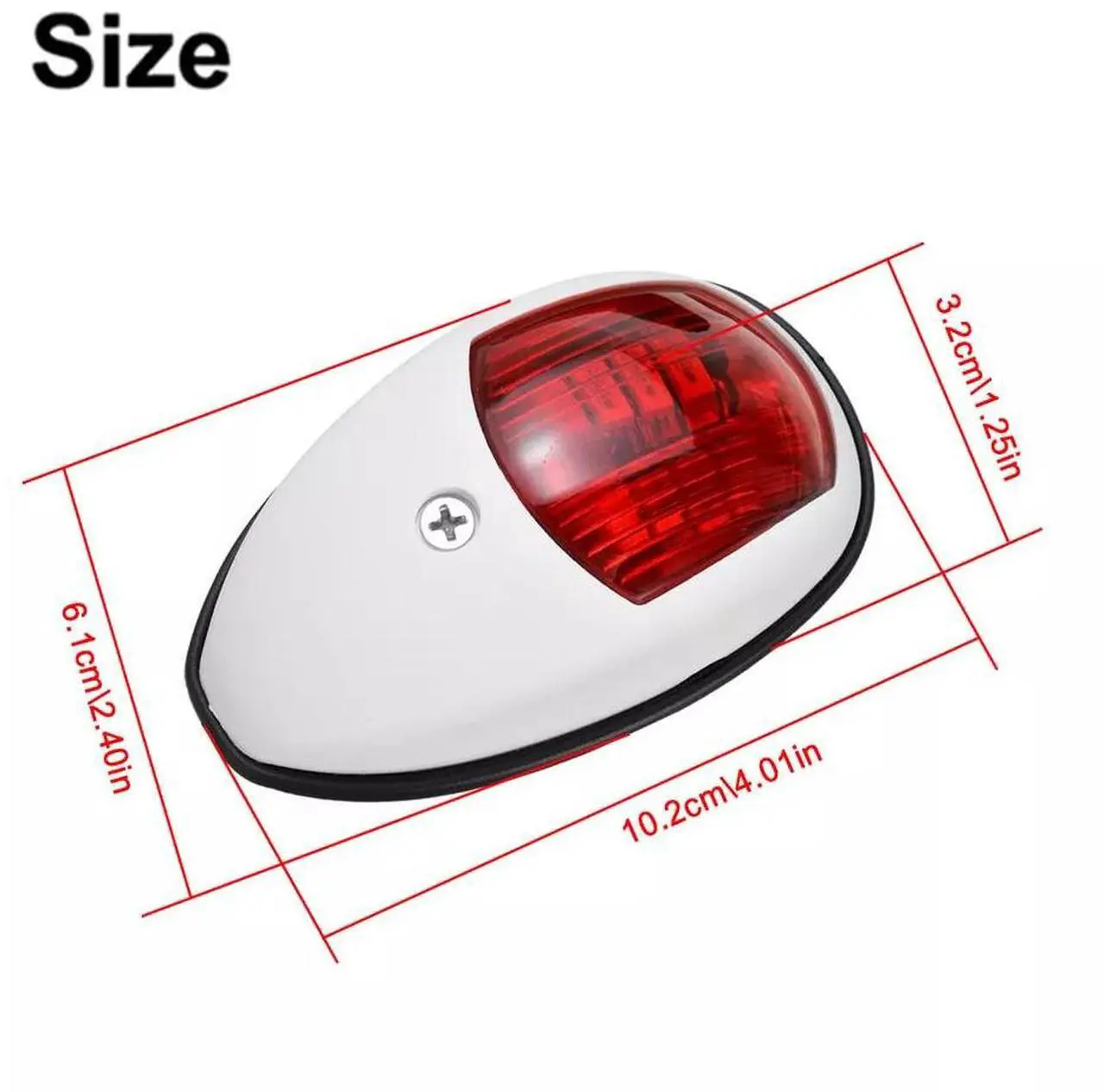 Alt view image 7 of 7 - 1 Pair Red & Green 8LED Navigation Lights Marine Bow Light Lamp for Boat Pontoon