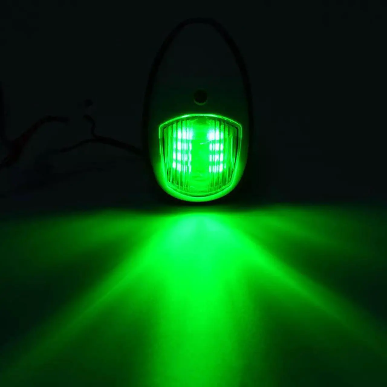 Alt view image 6 of 7 - 1 Pair Red & Green 8LED Navigation Lights Marine Bow Light Lamp for Boat Pontoon