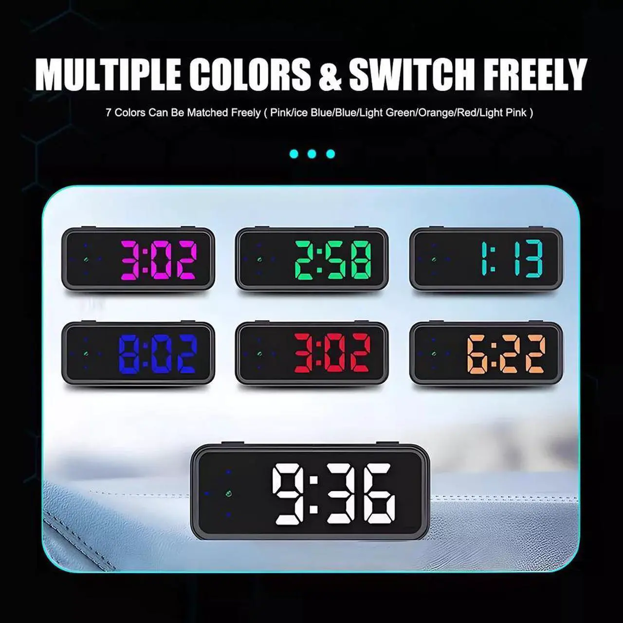 Alt view image 4 of 7 - Mini Speedometer GPS Car HUD Head Up Display LED Digital MPH/KMH Universal 2024