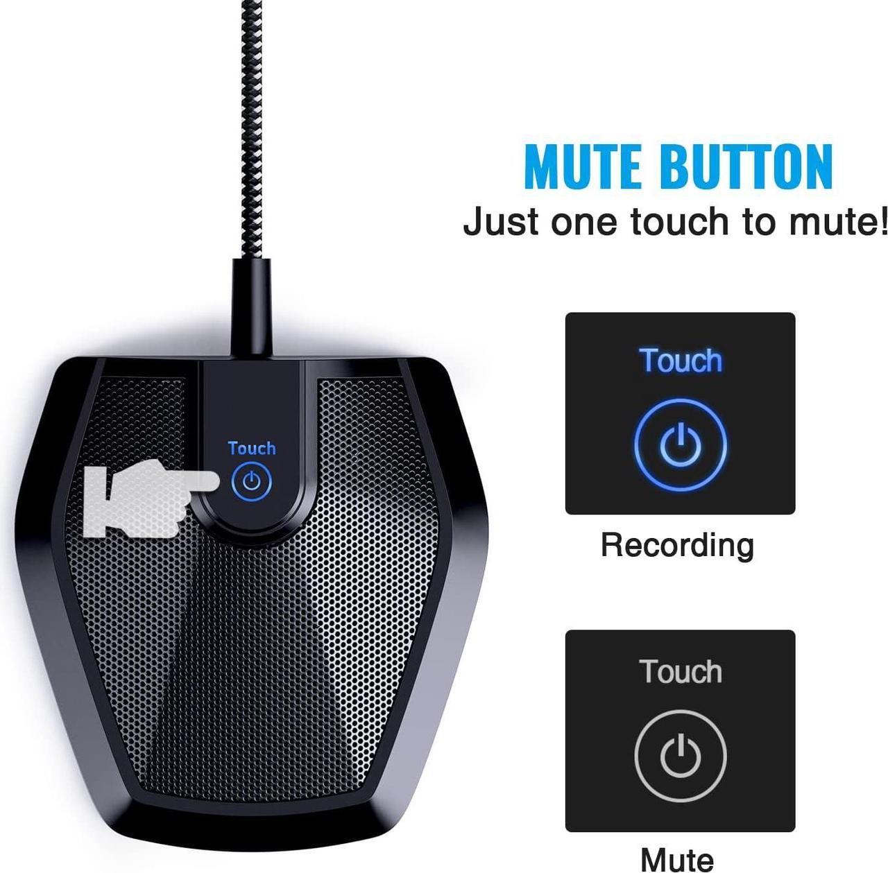 Alt view image 5 of 7 - TONOR Conference USB Microphone, Omnidirectional Condenser PC Mic for Video Conference, Recording, Skype, Online Class, Court Reporter, Plug & Play Compatible with Mac OS X Windows PC Compute, G11
