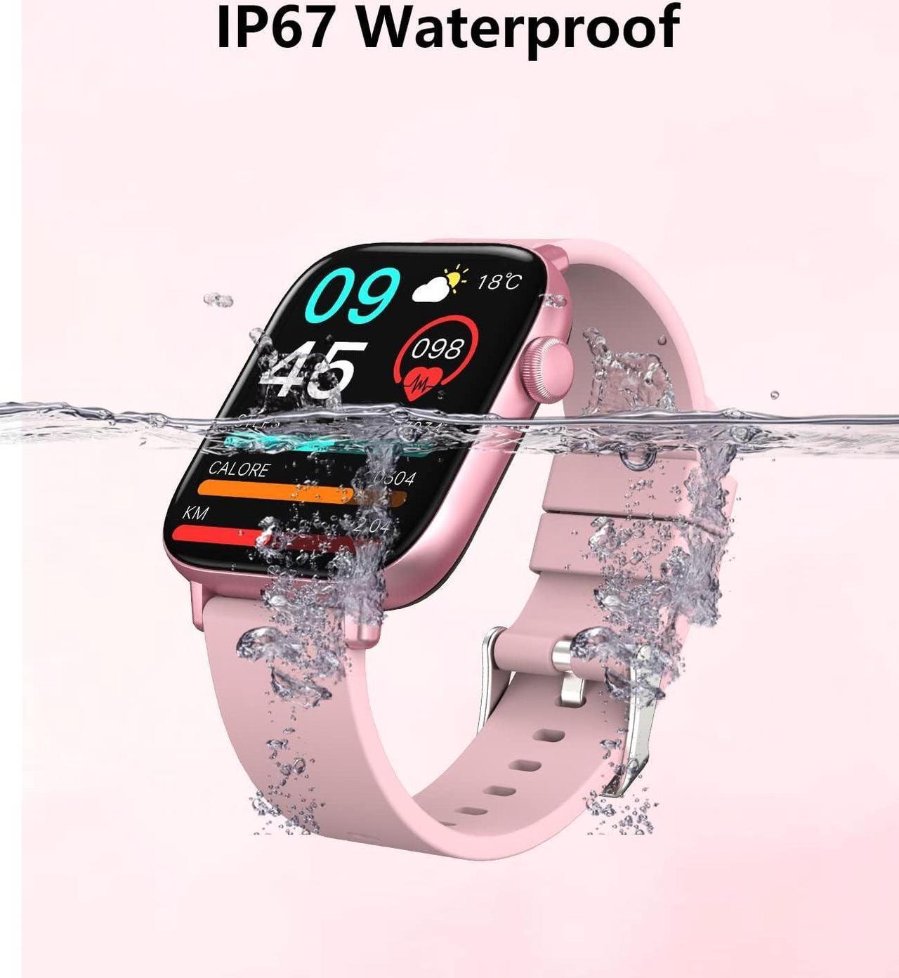 Alt view image 6 of 6 - Smart Watch for Men Women, 1.9'' HD Touch Screen Fitness Tracker with Bluetooth Call Answer/Dail, IP67 Waterproof Smart Watch for Android iPhone with Heart Rate Blood Pressure Pink