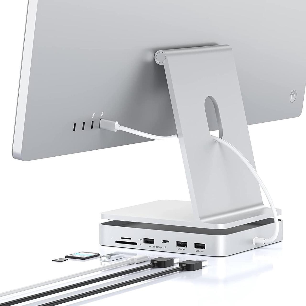 Main image of USB C HUB for iMac 24 inch 2021, PULWTOP 7 in 1 USB Hub Adapter iMac Accessories with USB C 10Gbps 3*USB A SD/TF Card Reader, Docking Station Support Expand M.2 NVMe SSD (Not Included)