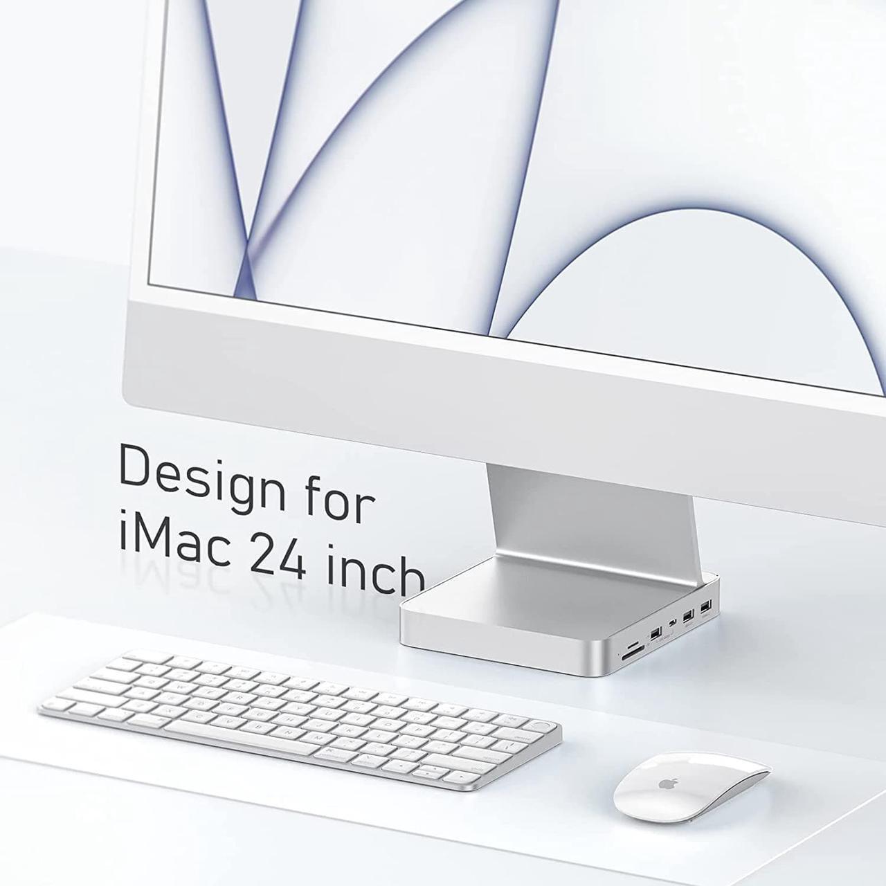 Alt view image 3 of 7 - USB C HUB for iMac 24 inch 2021, PULWTOP 7 in 1 USB Hub Adapter iMac Accessories with USB C 10Gbps 3*USB A SD/TF Card Reader, Docking Station Support Expand M.2 NVMe SSD (Not Included)