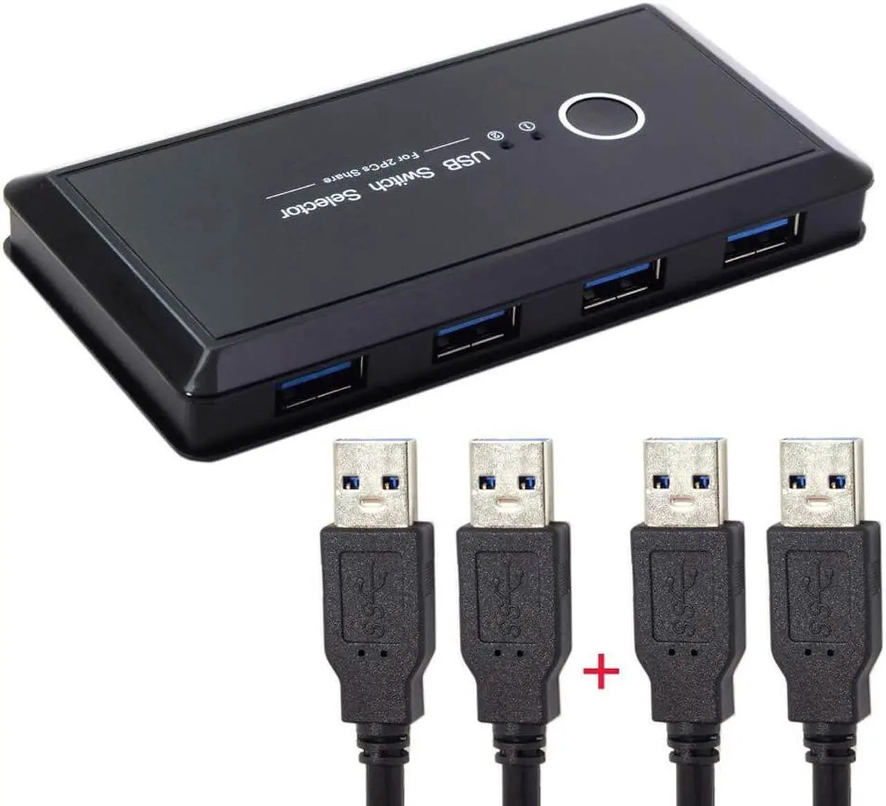 Alt view image 3 of 7 - USB 3.0 Sharing Switch/Selector 2 Computer Sharing 4 USB 3.0 Device KVM - a