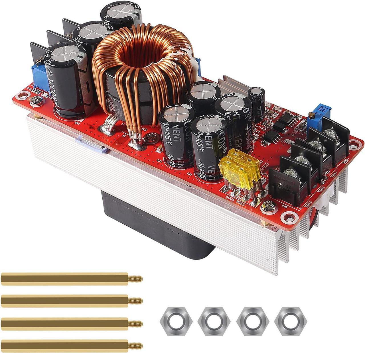 ACEIRMC 1500W 30A DC-DC Boost Converter DIY Step-up Boost Constant Stream Power Supply Module Board in 10-60V Out 12-90V Electric Unit Module (1500W 30A Boost Converter)