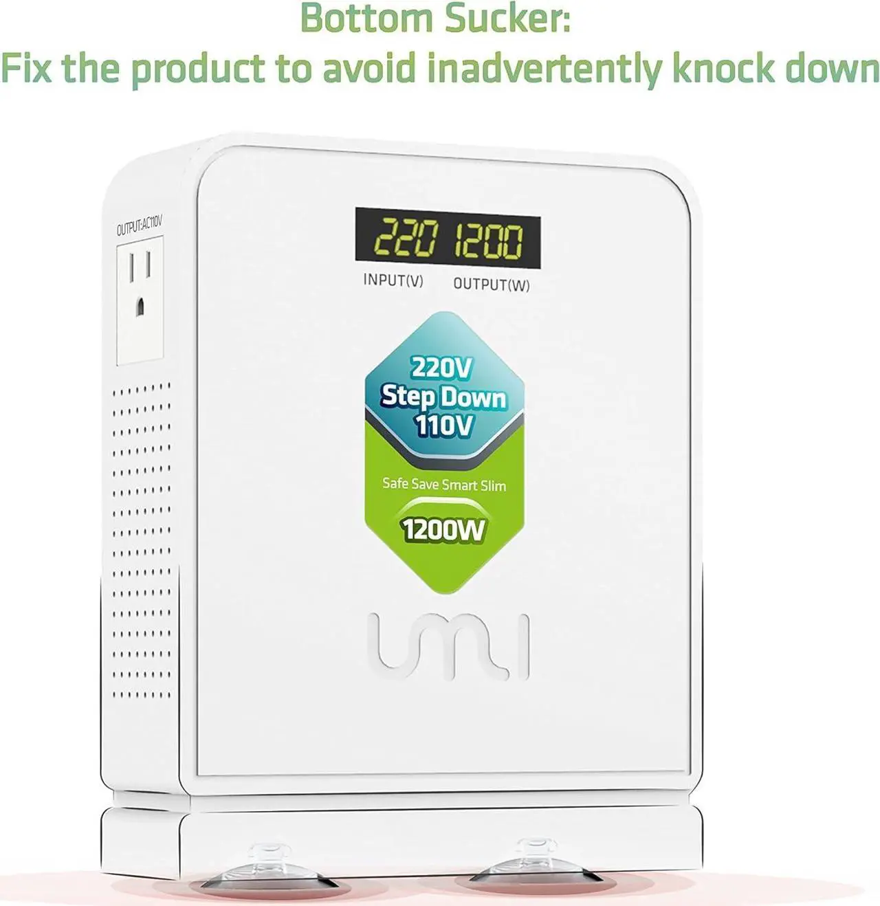 Alt view image 6 of 7 - 220V to 110V Step Down Voltage Converter 1200Watts Continuous Full Load Capacity