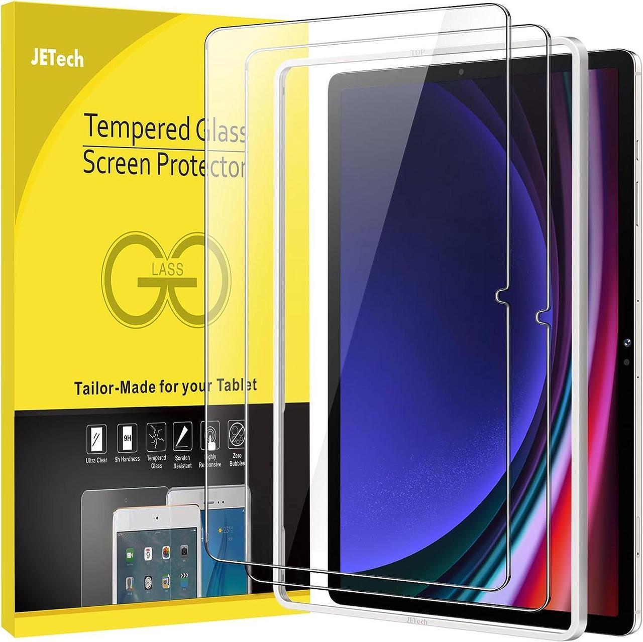 Main image of Screen Protector for Samsung Galaxy Tab S9 Plus 12.4-Inch with Easy Installation Frame Tempered Glass Film HD Clear 2-Pack