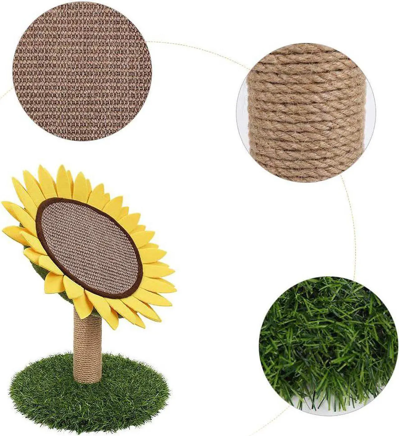 Alt view image 3 of 6 - Lovely Caves Sunflower Scratching Post