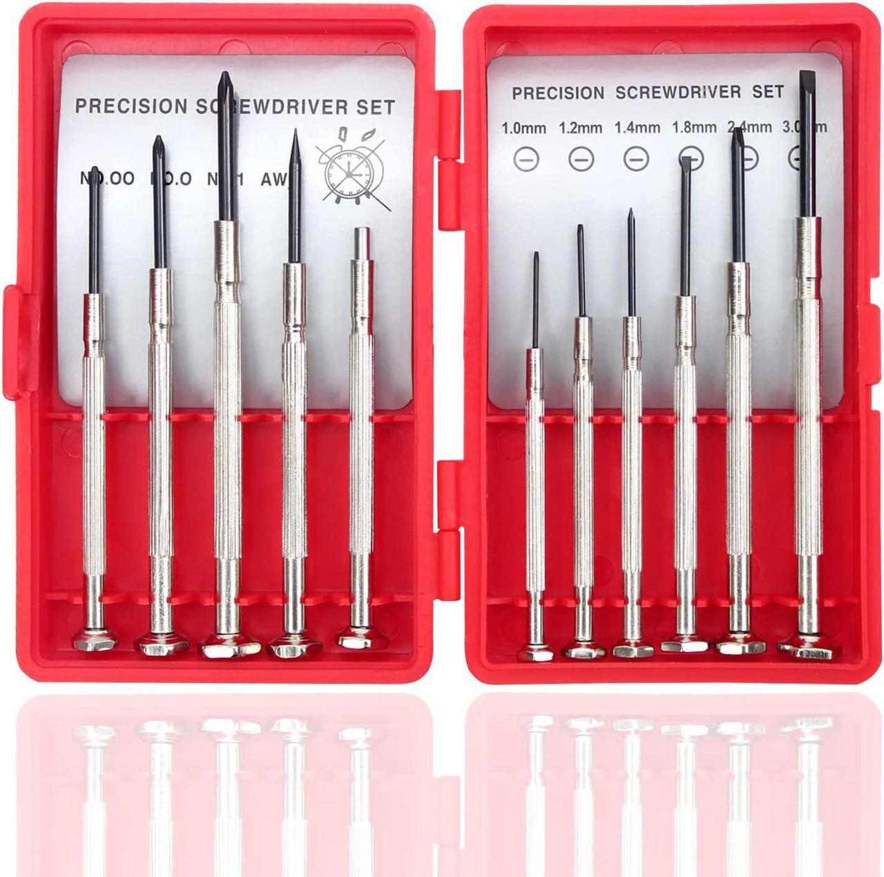 Main image of 11PCS Mini Precision Screwdriver Set, Small Screwdriver Set for Electronics, Toys, Computer, Watch Repair, Upgrade Red Box Tougher