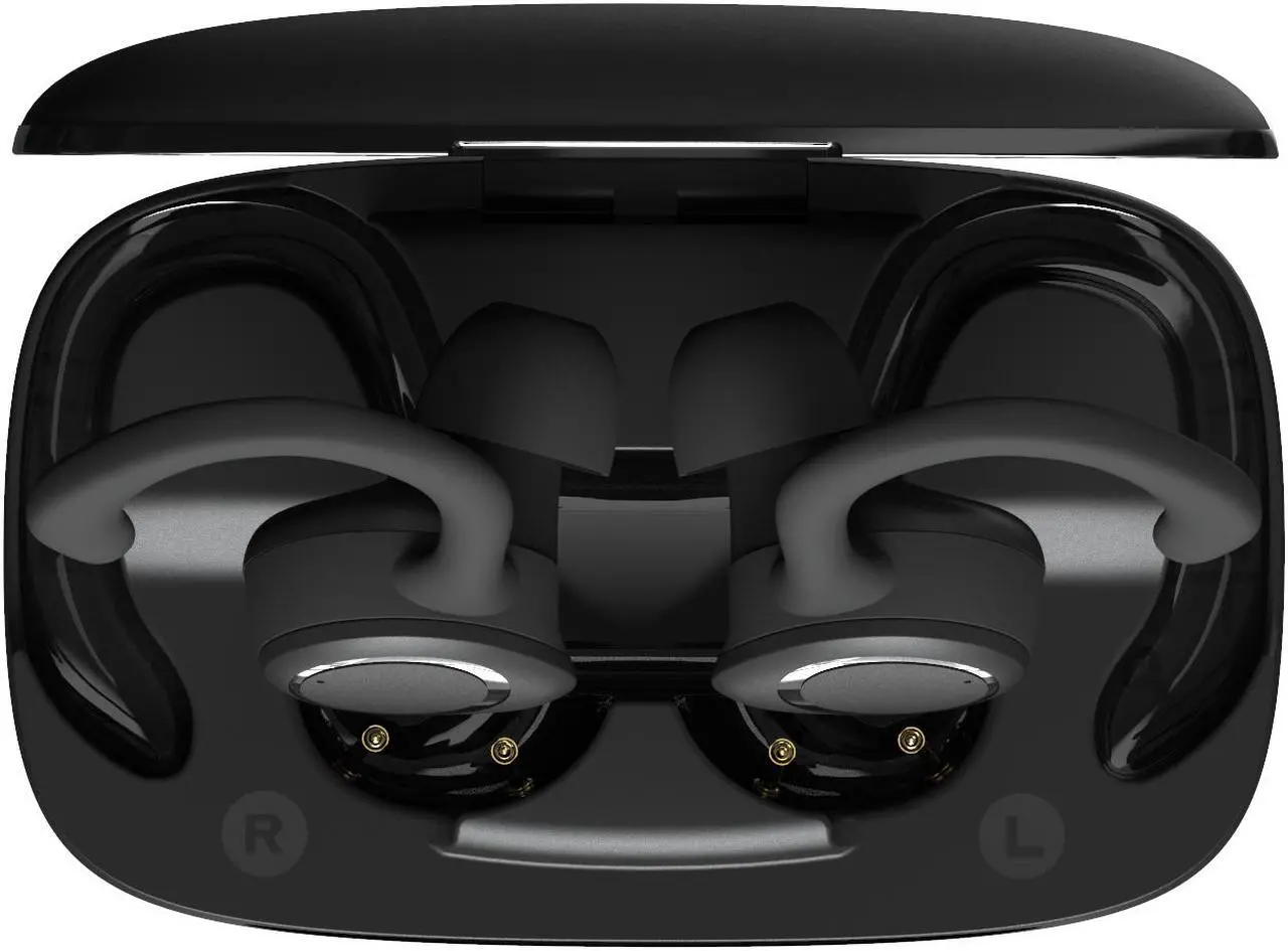 Alt view image 5 of 5 - Bluetooth Headphones Sports, Wireless Earbuds 48H Playtime, 3 Switchable Wearing Styles, LED Power Display, Hi-Fi Stereo Wireless Headphones for Sports Running Workout with Charging Case