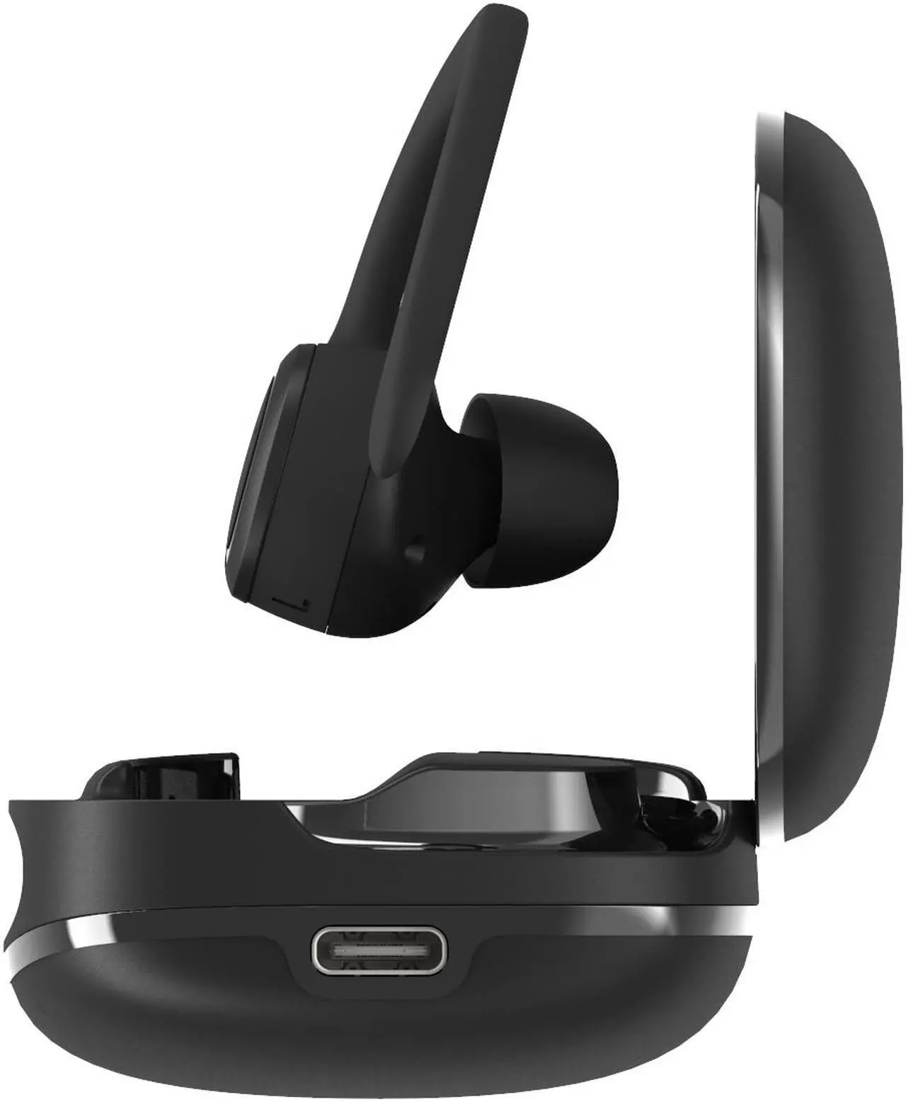 Alt view image 4 of 5 - Bluetooth Headphones Sports, Wireless Earbuds 48H Playtime, 3 Switchable Wearing Styles, LED Power Display, Hi-Fi Stereo Wireless Headphones for Sports Running Workout with Charging Case
