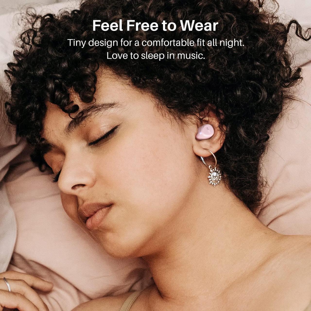 Alt view image 8 of 7 - TOZO A1 Mini Wireless Earbuds Bluetooth 5.3 in Ear Light-Weight Headphones Built-in Microphone, IPX5 Waterproof, Immersive Premium Sound Long 12m Distance Connection Headset with Charging Case, Pink