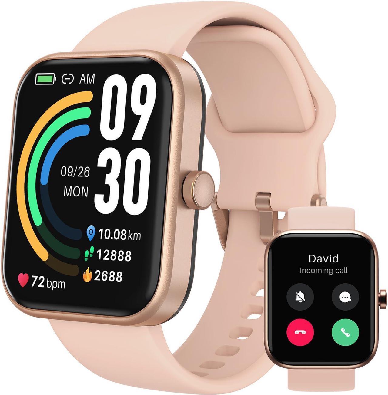Main image of TOZO S3 Smart Watch Answer/Make Call, 1.83-inch Touch Screen, Heart Rate/Blood Oxygen/Sleep Monitor Fitness Tracker, IP68 Waterproof Smartwatch Compatible with iPhone & Android, Rose Gold