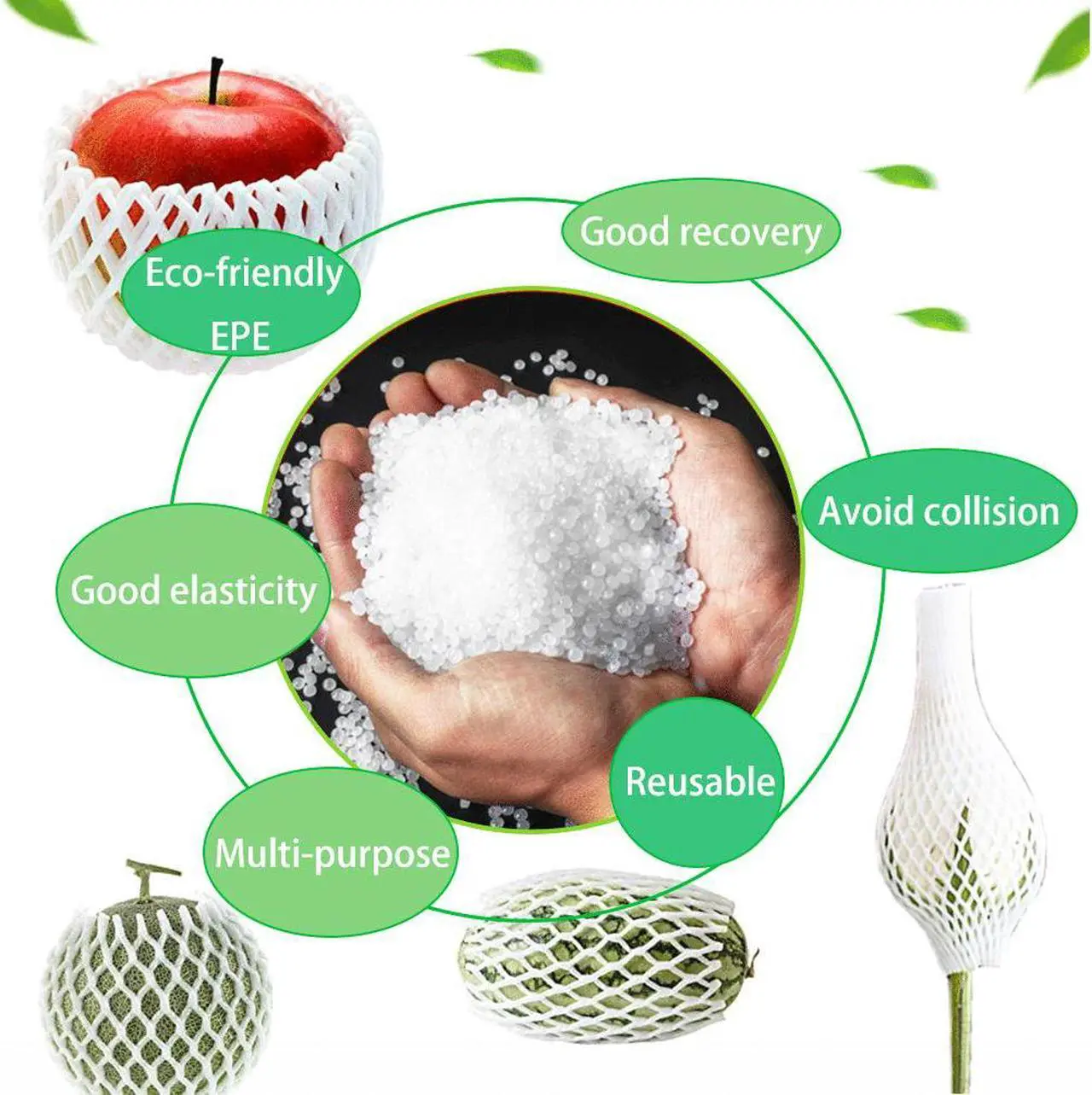 Alt view image 3 of 4 - Kitchen Gadgets Protect Fruits and bottle Thicken Anti-Collision Plastic Storage Net Bags(white-50Pcs)