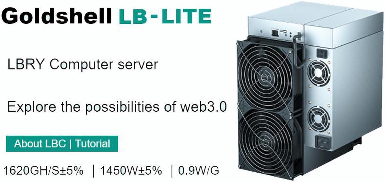 Gold-shell LB LITE Miner LBRY Coin Miner Sold by Egutek