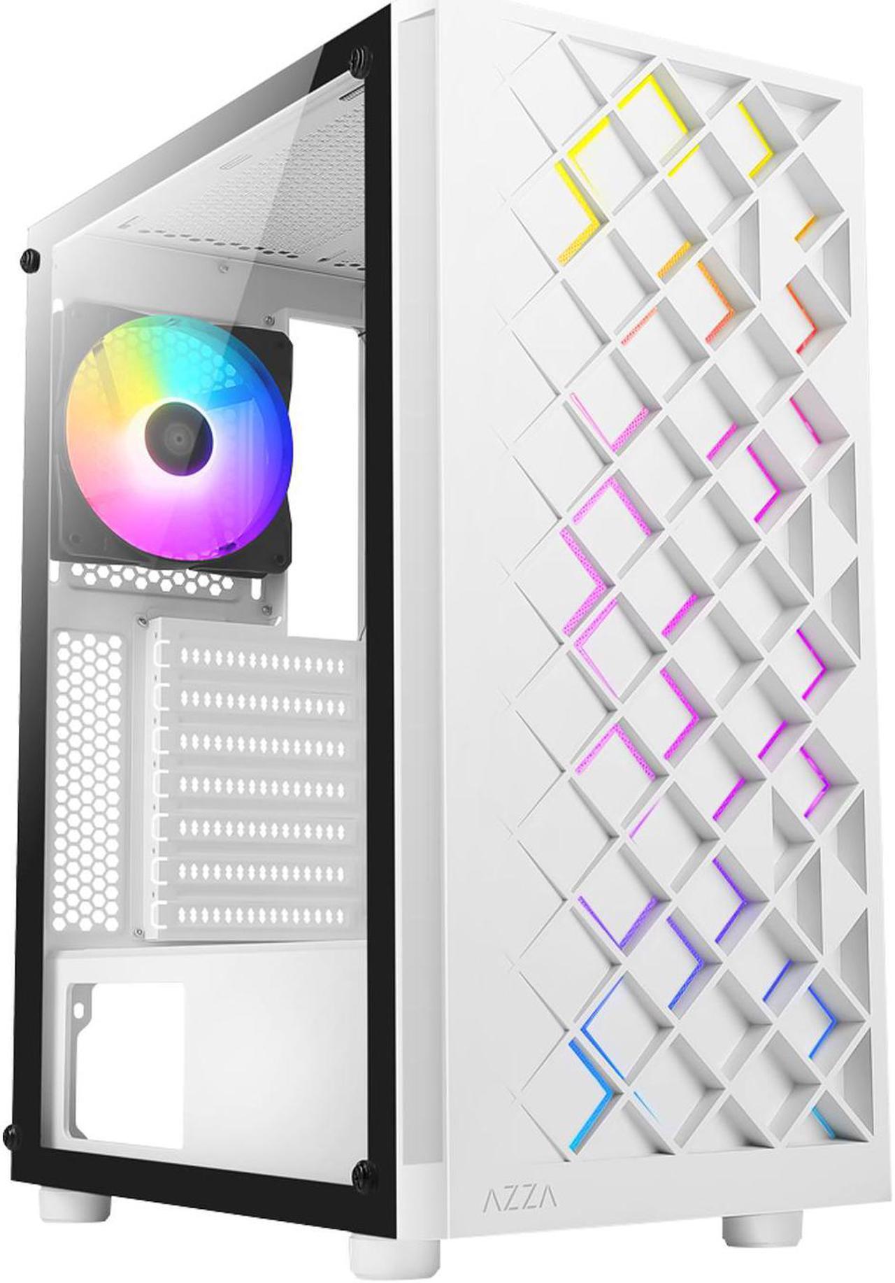 Main image of AZZA Spectra 280W / Gaming / ATX Mid Tower / Tempered Glass / White/ 240mm Radiator Support