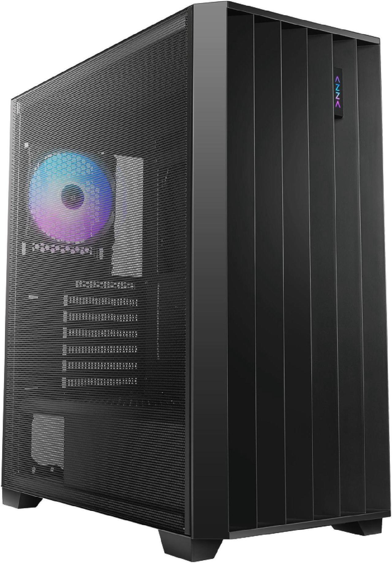 Alt view image 3 of 5 - AZZA LEGIONAIRE 470 / Gaming/ ATX mid tower/ Metal Mesh Side Panel / Black / 4 x 120 mm ARGB & PWM Fans Included