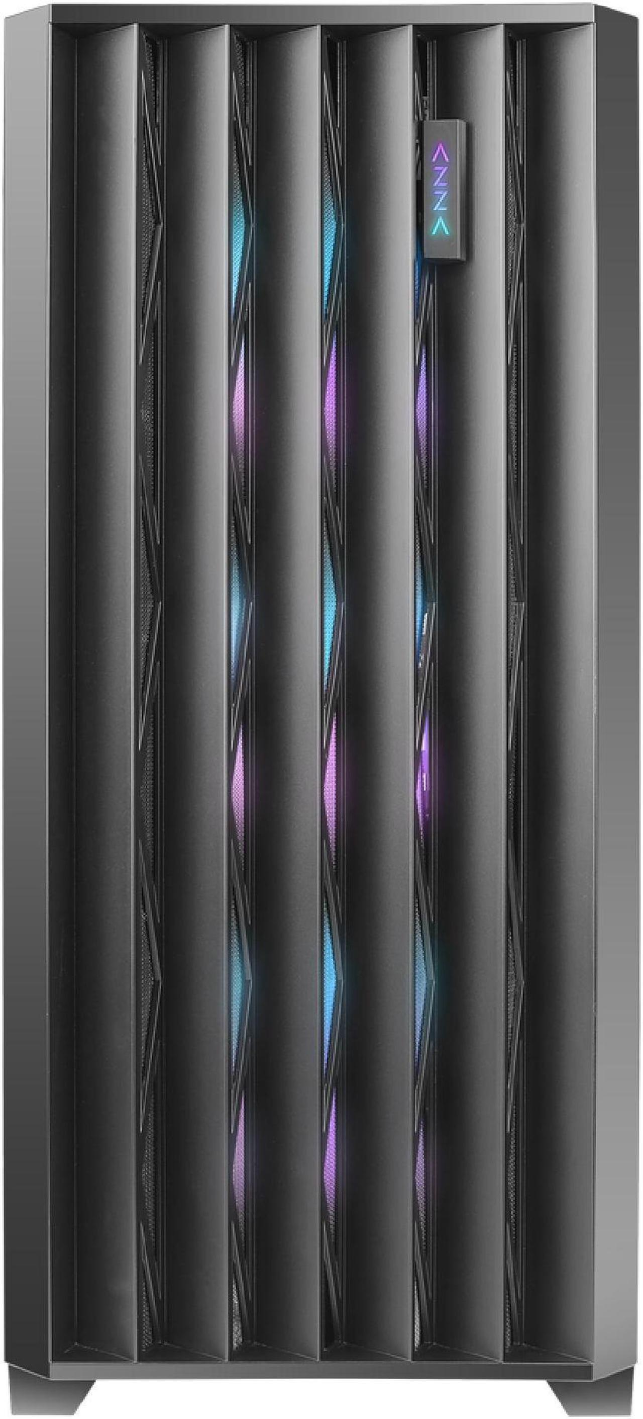 Alt view image 4 of 5 - AZZA LEGIONAIRE 470 / Gaming/ ATX mid tower/ Metal Mesh Side Panel / Black / 4 x 120 mm ARGB & PWM Fans Included