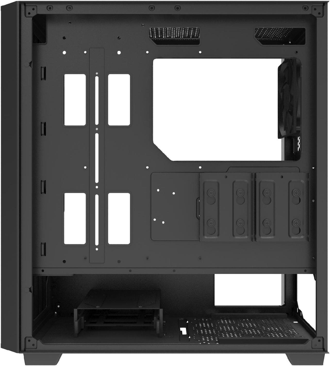 Alt view image 6 of 5 - AZZA LEGIONAIRE 470 / Gaming/ ATX mid tower/ Metal Mesh Side Panel / Black / 4 x 120 mm ARGB & PWM Fans Included