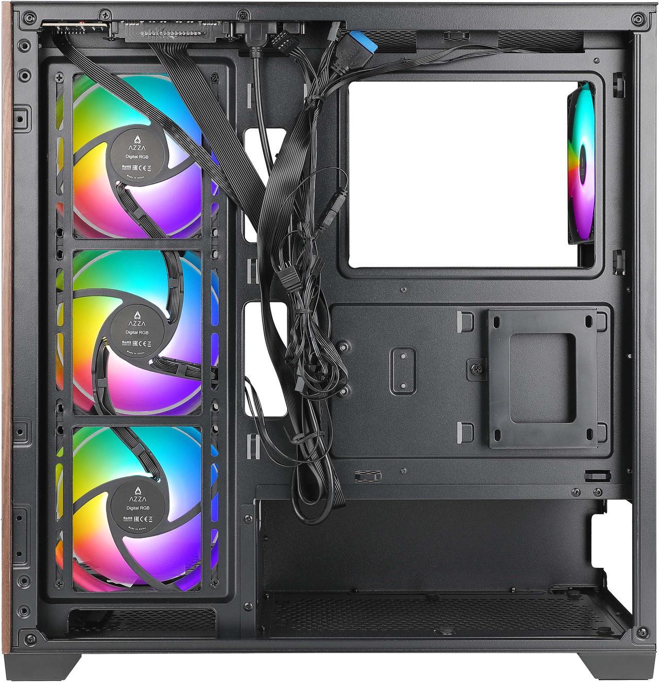 Alt view image 4 of 5 - AZZA CSAZ-491 NEPTUNE / Gaming / ATX Mid-Tower / Computer Case / Tempered Glass Panel