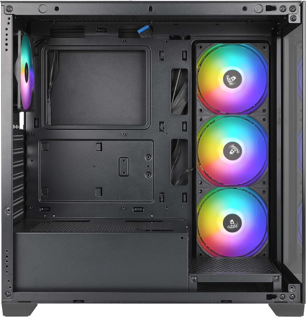 Alt view image 3 of 5 - AZZA CSAZ-491 NEPTUNE / Gaming / ATX Mid-Tower / Computer Case / Tempered Glass Panel