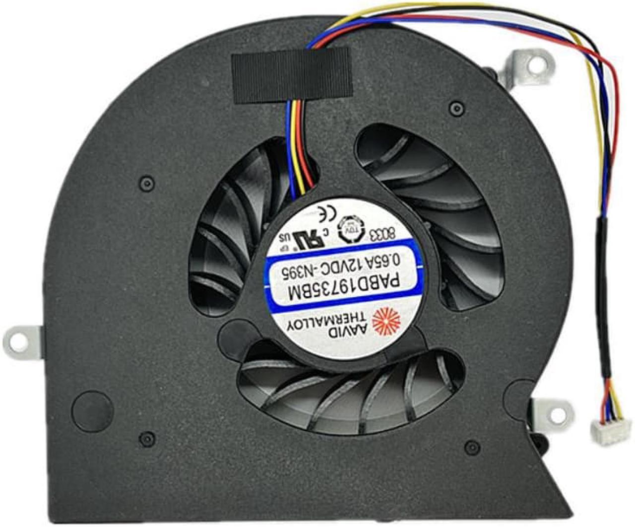 CPU Cooling Fan For MSI GT62 GT62VR MS-16L1 MS-16L2 MS-16L3 6RD 6RE 7RE N322 N395 PABD19735BM 4-Pins 12V 0.65A 4Pin