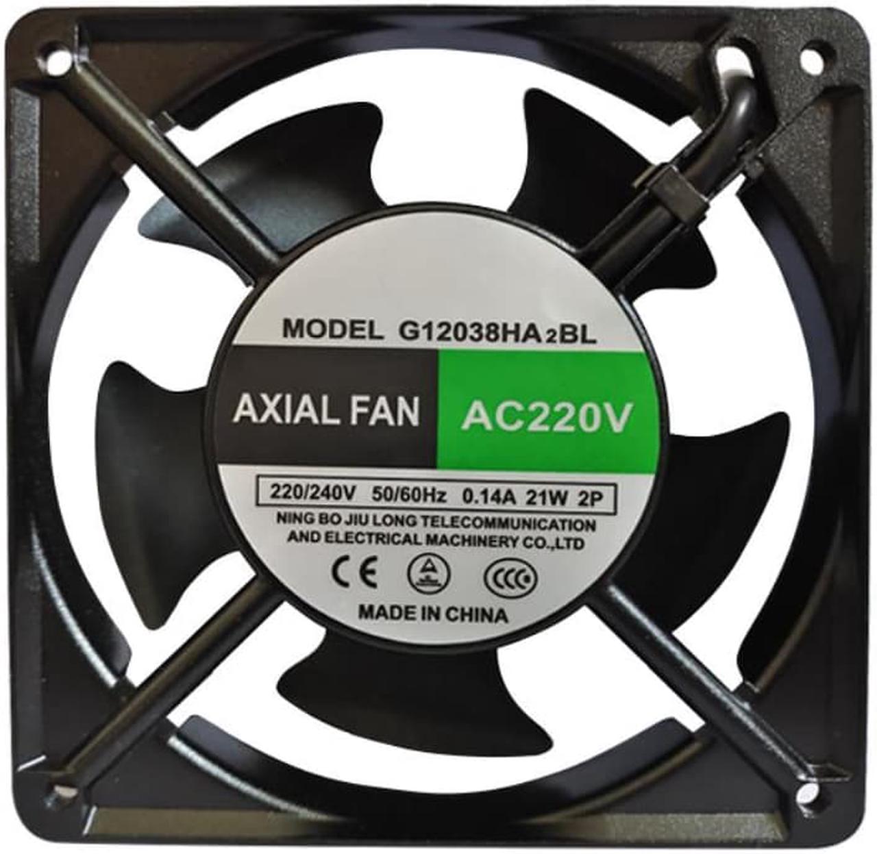 G12038HA2BL G12038HA2SL 12cm 120*38mm 220V AC220V 220/240V 0.14A 21W Welding Machine Cooling Fan Silent Fan 2Pin