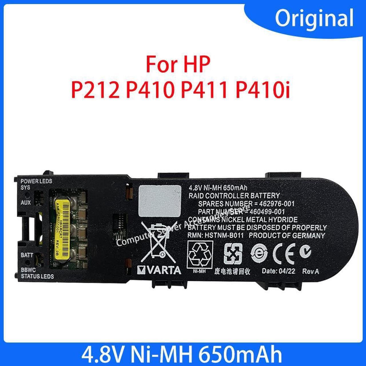 4.8V Ni-MH 650mAh for HP P212 P410 P411 P410i Server Array Card 462976-001 460499-001 HSTNM-B01