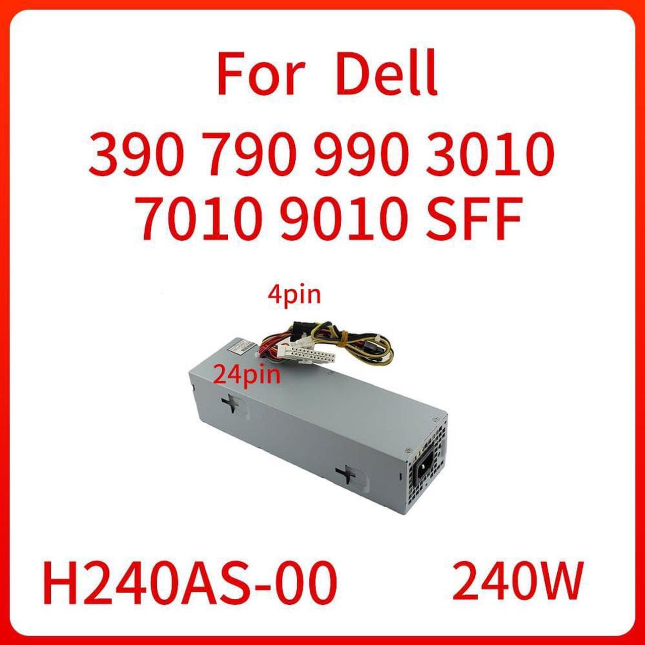 Power Supply 240W L240AS-00 D240ES-00 AC240AS-00 AC240ES-00 for Dell OptiPlex 390 790 990 3010 7010 9010 SFF Computer 24pin 4pin