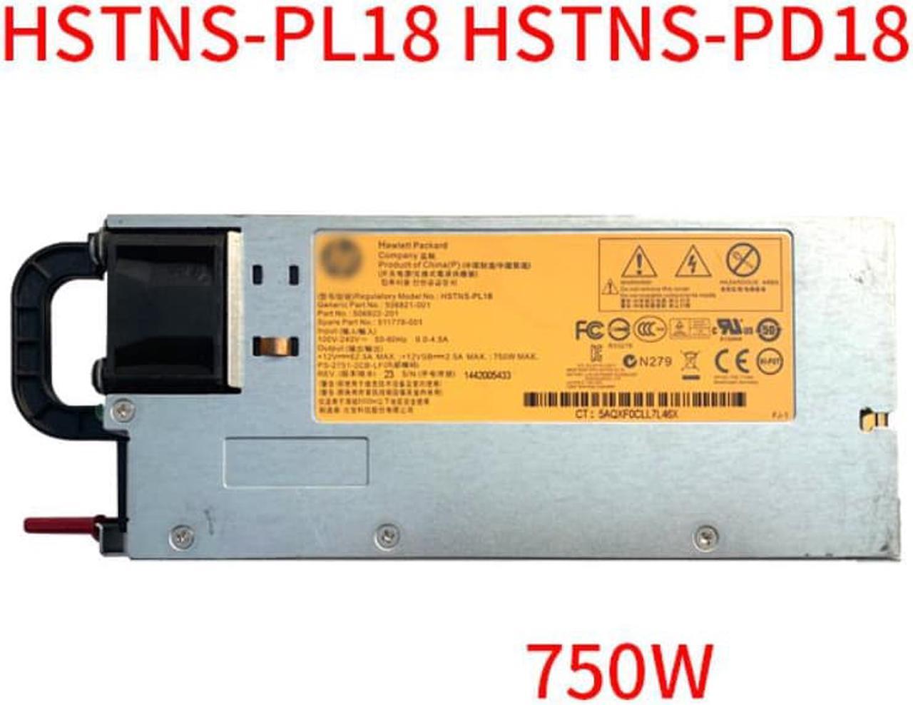 Server Power Supply 12V 62A 750W for HP DL380G6 DL380G7 HSTNS-PL18 DPS-750RB A 506821-001 511778-001 Switching Power