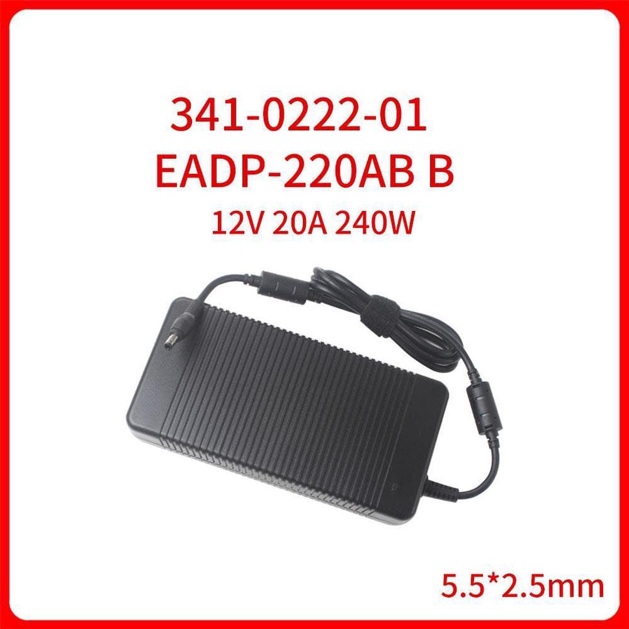 240W 12V 20A EADP-220AB B For Delta 341-0222-01 AC Adapter Charger Laptop Supply Power Adapter 5.5*2.5mm