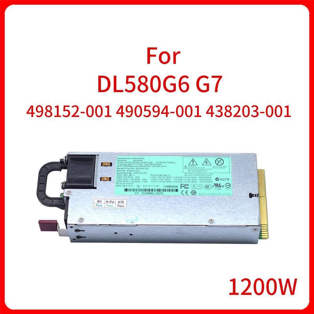 1200W HSTNS-PL11 498152-001 490594-001 438203-001 Server Power Supply PSU for DL580 G6 G7 DL580G6 Switching Adapter