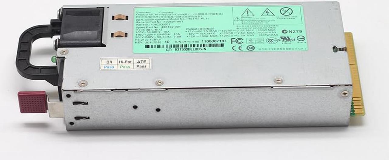 1200W HSTNS-PL11 for DL580 G6 G7 Gen6 Gen7 Server Power Supply PSU 490594-001 438203-001 498152-001 for DL580G6