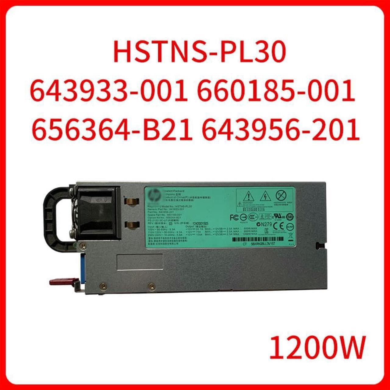 1200W HSTNS-PL30 643933-001 660185-001 656364-B21 643956-201 MAX Switch Power Supply Adapter PUS for HP DL580 G8 GEN8 Server