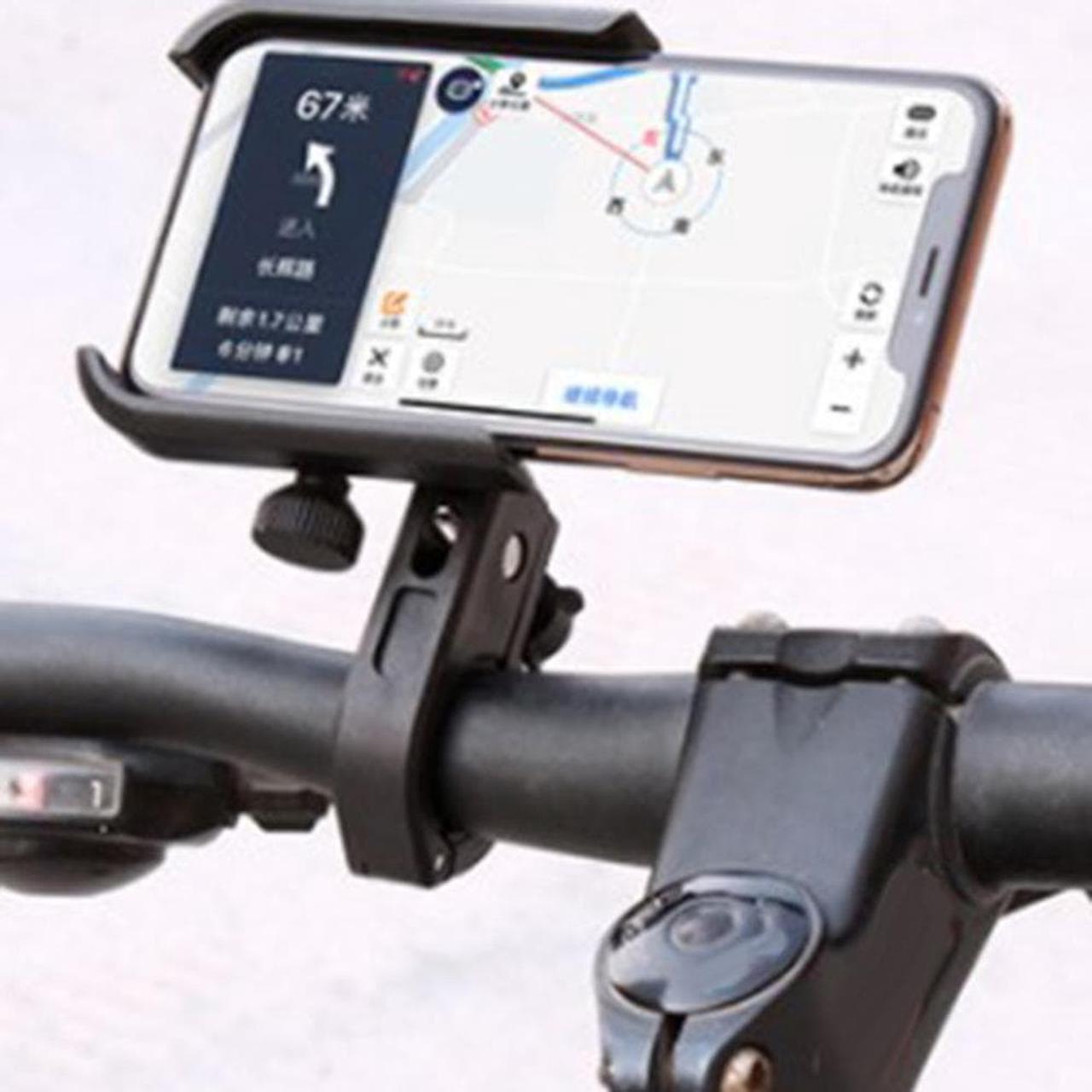 Alt view image 2 of 2 - Bicycle Phone Holder Motorcycle Handlebar Mobilephone Support Aluminum Alloy 360 Rotation MTB Road Bike Mount Accessories