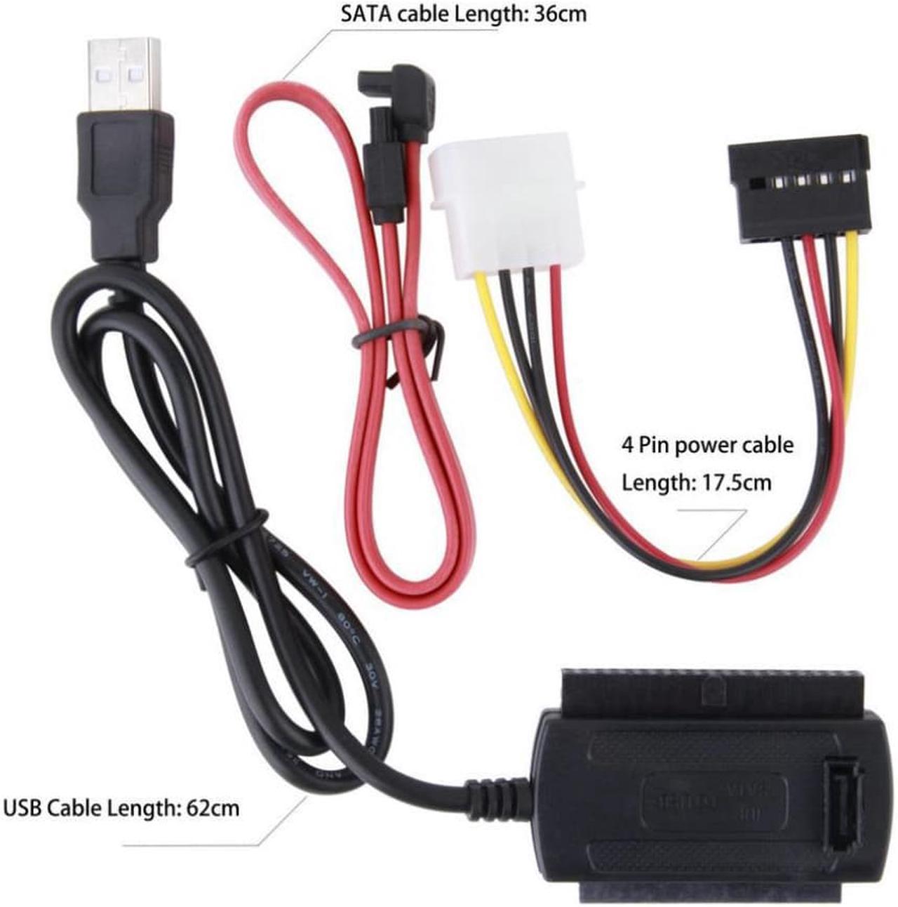 SATA/PATA/IDE Drive to USB 2.0 Adapter Converter Cable for 2.5 / 3.5 Inch Hard Drive Hot Worldwide Adapter Converter Cable