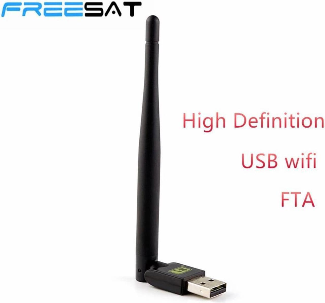 2.4GHz FREESAT USB WiFi With Antenna Work For Freesat V7 HD V8 Super Digital Satellite Receiver Receptor For HD TV Set Top Box