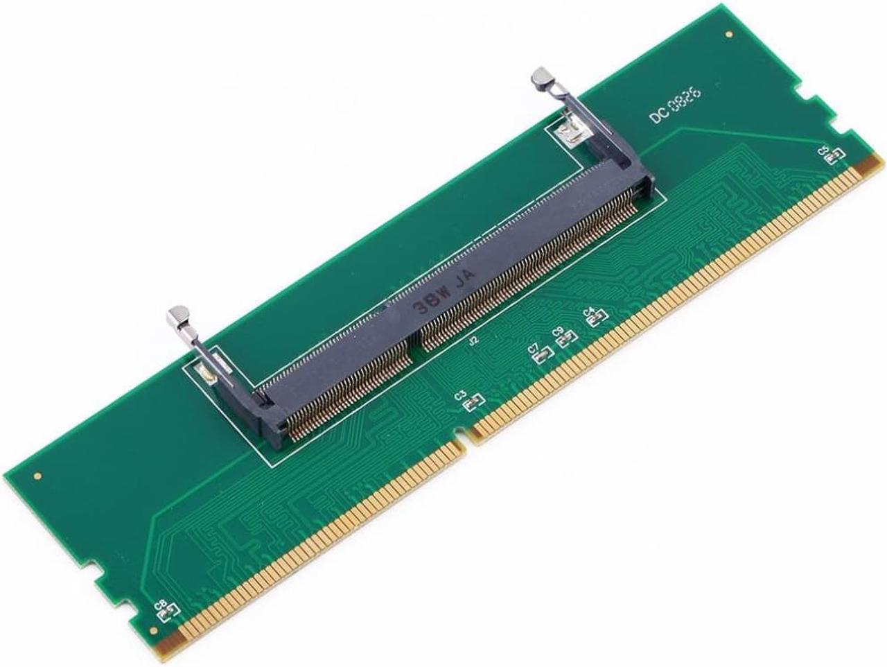 Professional DDR3 Laptop SO-DIMM to Desktop DIMM Memory RAM Connector Desktop Adapter Card Memory Tester Green