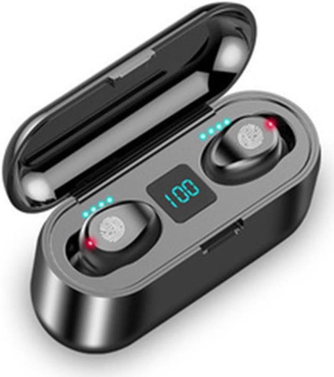 F9 Wireless Touch Bluetooth Earphone Binaural With Mobile Phone Charging Compartment Earbuds Sports Headset With Digital Display