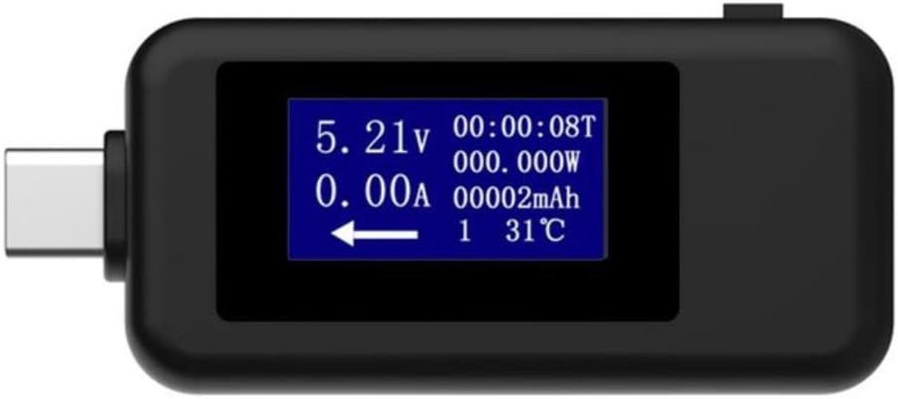 Type-C USB 4-30V DC Voltmeter Tester Current  Voltage Meter Timing Ammeter Digital Monitor Cut-off Power Indicator Bank Charger