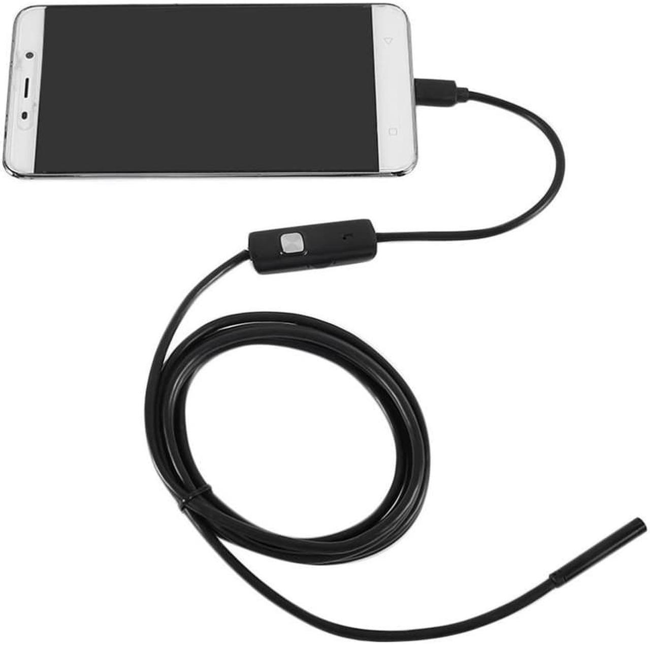 720P Tube Endoscope 5.5mm 2M Micro USB HD Camera Borescope Inspection For PC Android Phone IP67 Waterproof Scope 6 White LEDs